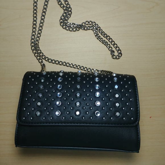 Express studded black shoulder purse - Picture 2 of 5